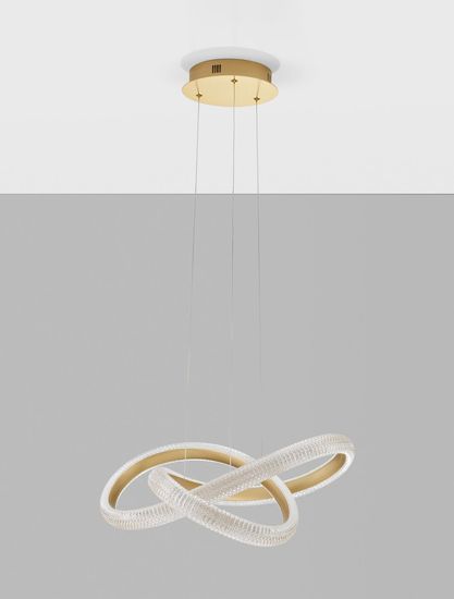 Nova Luce MEDORA LED Pendelleuchte Messing 41,5W Warmweiss 120x52,5cm dimmbar 9748155