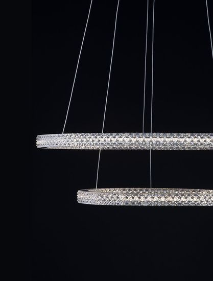 Nova Luce GINEVRA LED Pendelleuchte Schwarz 54W Warmweiss 120x60,5cm dimmbar 9748159