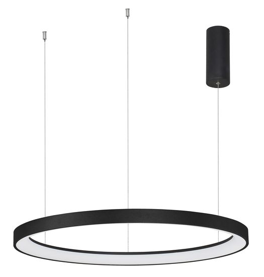 Nova Luce PERTINO LED Pendelleuchte Schwarz 61W Warmweiss 150x78cm dimmbar 9853686