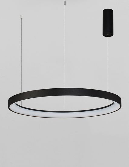 Nova Luce PERTINO LED Pendelleuchte Schwarz 61W Warmweiss 150x78cm dimmbar 9853686