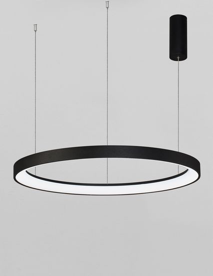 Nova Luce PERTINO LED Pendelleuchte Schwarz 61W Warmweiss 150x78cm dimmbar 9853686