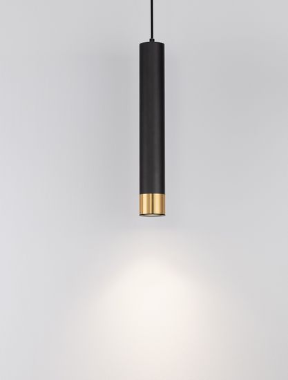 Nova Luce PICTO Pendelleuchte GU10 Schwarz-Gold 200x6cm dimmbar 9911530