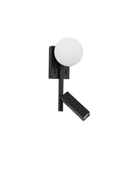 Nova Luce JOLINE LED Wandleuchte Schwarz 8W Neutralweiss 14x10x26cm 9919530