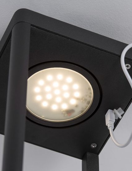 Nova Luce FIGI LED Dekorative Stehleuchte Anthrazit 2W IP65 Warmweiss 14,5x14,5x35cm dimmbar 9922350