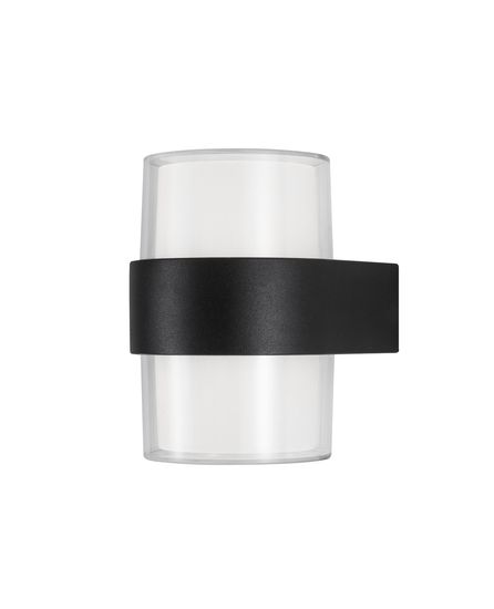 Nova Luce DARF LED Wandleuchte Schwarz 2x5W IP54 Warmweiss 9,5x10,5x13cm 9925666