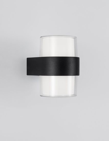 Nova Luce DARF LED Wandleuchte Schwarz 2x5W IP54 Warmweiss 9,5x10,5x13cm 9925666