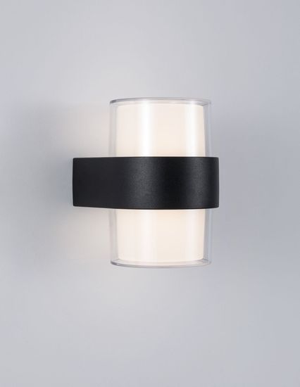 Nova Luce DARF LED Wandleuchte Schwarz 2x5W IP54 Warmweiss 9,5x10,5x13cm 9925666