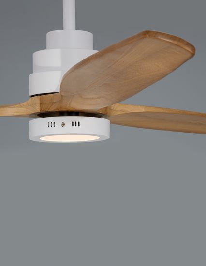 Nova Luce NATURE LED Ventilator Weiß 12W Warmweiss 38,5 - 48x132cm 9952314