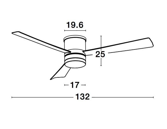Nova Luce SILKY LED Ventilator Weiß 18W Warmweiss 25x132cm 9953015