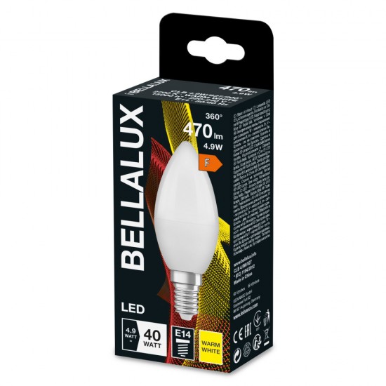 BELLALUX E14 LED Kerze 5W B40 matt warmweiss wie 40W