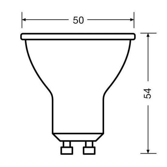 OSRAM LED VALUE PAR16 50 60 ° 4.5W GU10 Spot, Strahler 350lm 4000K neutralweiss wie 50W 4058075599116