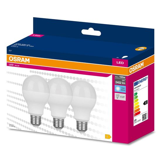 OSRAM LED VALUE CLASSIC A 150 19W E27 Lampe 2542lm 4000K neutralweiss wie 150W 4058075634435