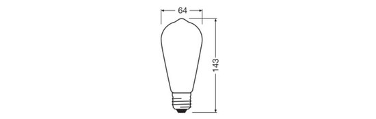 OSRAM LED Lampe E27 Edison Filament matt ST64 7.5W 1055lm Warmweiss 2700K wie 75W 4099854565892
