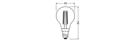 OSRAM LED Lampe E14 Classic Filament P75 7.5W 1055lm Neutralweiss 4000K wie 75W 4099854568343