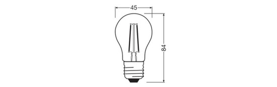 OSRAM LED Lampe E27 Classic Filament P33 4.2W 380lm Extra-Warmweiss 2400K wie 33W 4099854569548