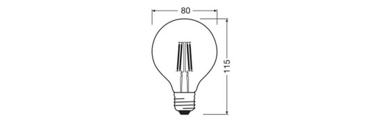 OSRAM LED Lampe E27 Globe Filament G80 7W 806lm Neutralweiss 4000K wie 60W 4099854570049