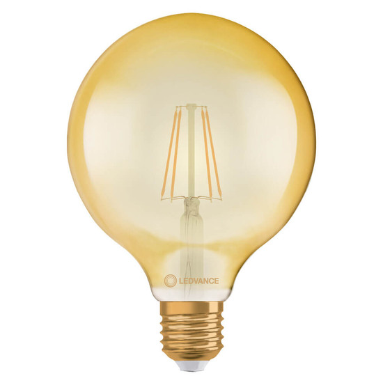 OSRAM LED Lampe E27 Globe Filament G80 7W 650lm Extra-Warmweiss 2400K wie 50W 4099854570186