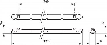 Philips LED Feuchtraumleuchte CoreLine 120cm 23W WT120C LED22S 8404/66/00