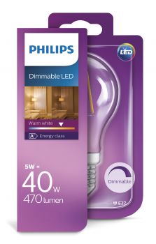 Philips E27 LED Birne LEDClassic 5W 470Lm warmweiss