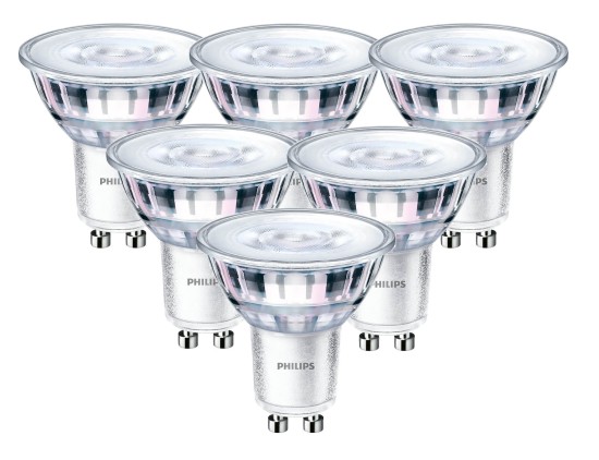 6er-Pack Philips CorePro LED Spot 4,6W GU10 warmweiss 36° 8718696752517 wie 50W Halogen-Strahler