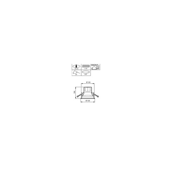 Philips LED Einbaustrahler LuxSpace Accent Compact Ø12,5cm 31W 3900lm Warmweiss 3000K 90Ra Weiß 8718699979034