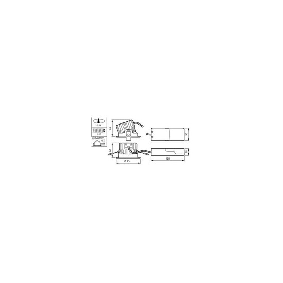 Philips LED Einbaustrahler CoreLine Gen2 schwenkbar Ø7,8cm 12,3W 1200lm Warmweiss 3000K dimmbar IP44 Aluminium 8719514548206