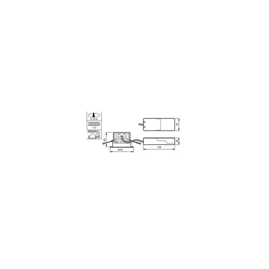 Philips LED Einbaustrahler CoreLine Gen2 starr Ø7,8cm 12,3W 1200lm Neutralweiss 4000K dimmbar IP65 Weiß 8719514548312