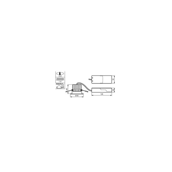 Philips LED Einbaustrahler CoreLine Gen2 starr Ø6,8cm 12,3W 1300lm Warmweiss 3000K dimmbar IP65 Weiß 8719514941038