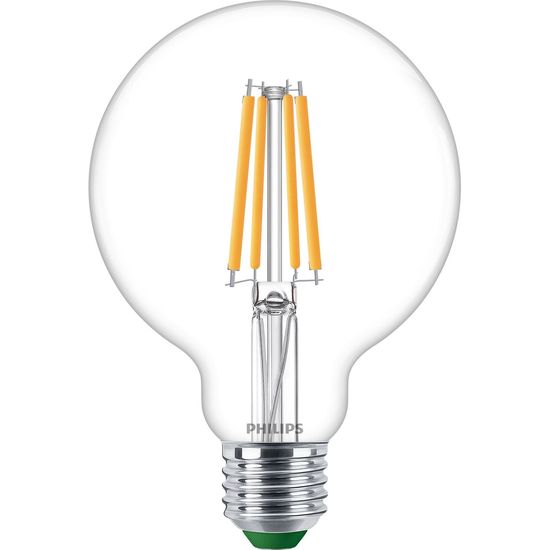 Philips Globe Lampe LED G95 E27 2700K klar Ultra Effizient 4W 840lm warmweiss 2700K wie 60W
