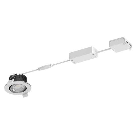 Philips LED Einbaustrahler Ledinaire Clear Accent schwenkbar 6W 550lm warm-/neutralweiss 2700/3000/4000K CCT dimmbar 40° IP65 Weiß 8720169208827