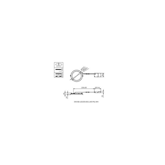 Philips LED Downlight CoreLine Slim Ø20,5cm 17,5W 2000-2100lm warm-/neutralweiss 3000/4000K CCT IP44 Weiß 8720169500426