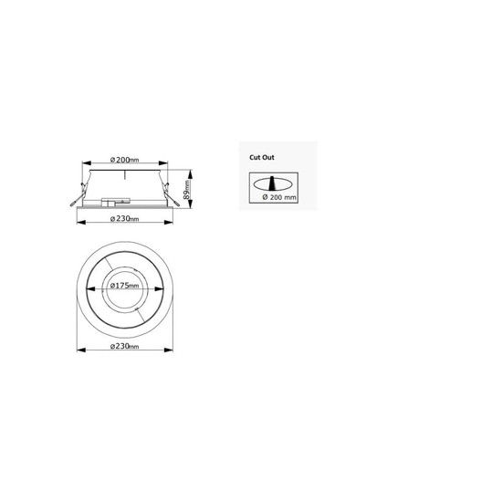Philips LED Downlight GreenSpace Ø20cm 13,4W 2000lm Neutralweiss 4000K IP54 Weiß 8720169839052