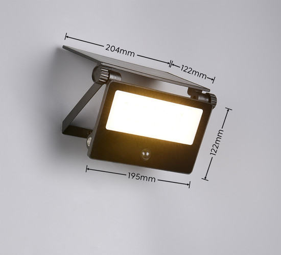Reality R22106132 Moura LED Wandleuchte 18W Schwarz Matt IP54 CCT einstellbare Lichtfarbe