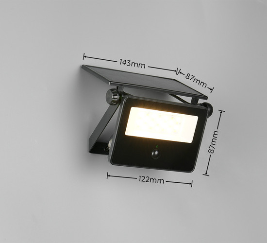 Reality R22109132 Moura LED Wandleuchte 10W Schwarz Matt IP54 CCT einstellbare Lichtfarbe