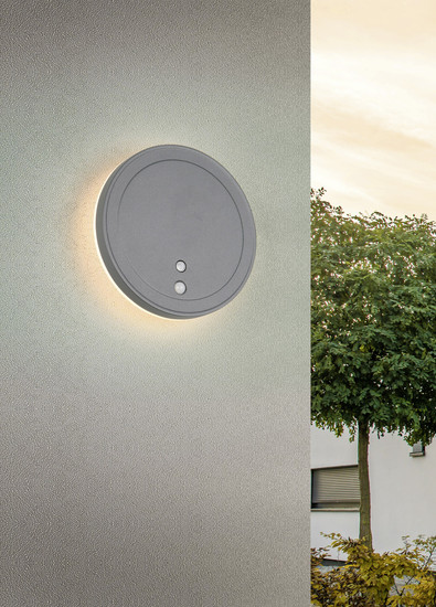 Reality R23056142 Fortaleza LED Wandleuchte 2W ⌀14cm Anthrazit IP54 warmweiss