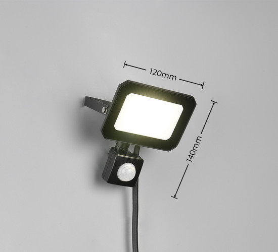 Reality R23349132 Funchal LED Wandleuchte 20W Schwarz Matt IP44 neutralweiss