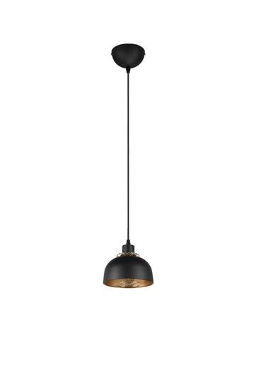 Reality Punch Pendelleuchte E27  ⌀18cm Schwarz Matt Höhenverstellbar