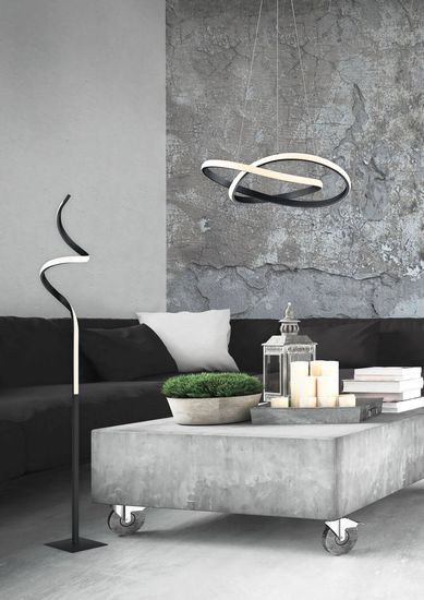 Reality Course LED Pendelleuchte  27W ⌀60cm dimmbar Schwarz Matt warmweiss