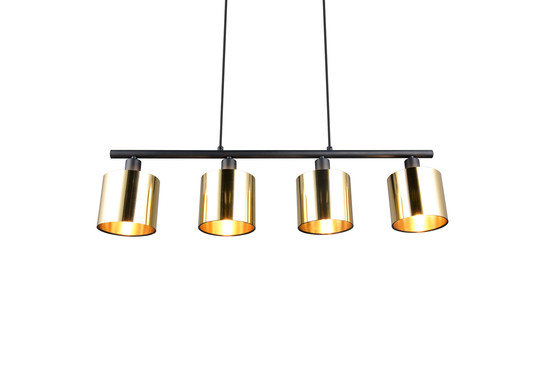 Reality R36304079 Jason E14 Pendelleuchte 4-fach ⌀12cm Goldfarbig