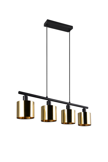 Reality R36304079 Jason E14 Pendelleuchte 4-fach ⌀12cm Goldfarbig