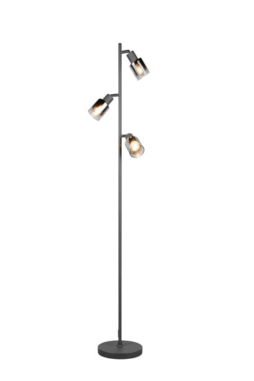 Reality R41783042 Cadiz E14 Stehleuchte 3-fach ⌀23cm Schwarz Matt