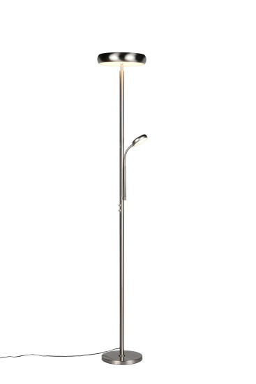 Reality R45741107 Palermo LED Stehleuchte 5W ⌀28cm dimmbar Nickel Matt CCT einstellbare Lichtfarbe