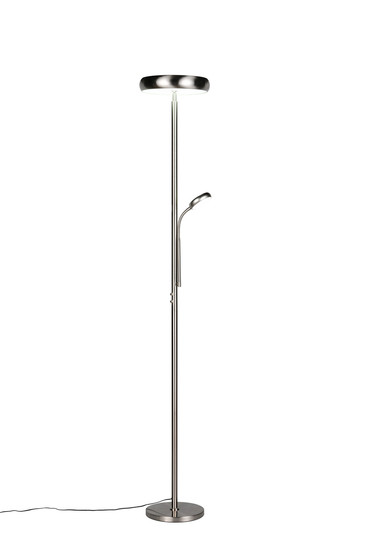 Reality R45741107 Palermo LED Stehleuchte 5W ⌀28cm dimmbar Nickel Matt CCT einstellbare Lichtfarbe