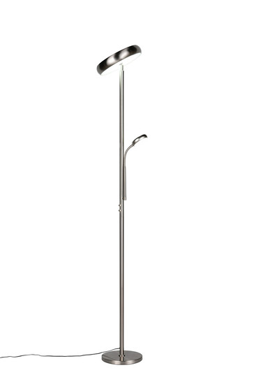 Reality R45741107 Palermo LED Stehleuchte 5W ⌀28cm dimmbar Nickel Matt CCT einstellbare Lichtfarbe