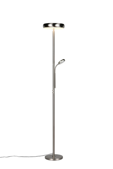 Reality R45741107 Palermo LED Stehleuchte 5W ⌀28cm dimmbar Nickel Matt CCT einstellbare Lichtfarbe