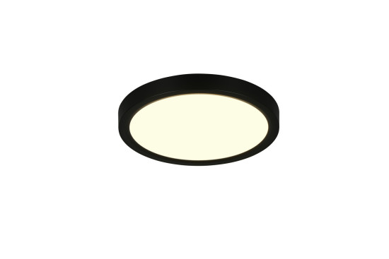 Reality R65891132 Draco LED Deckenleuchte 18W ⌀23cm dimmbar Schwarz Matt CCT einstellbare Lichtfarbe