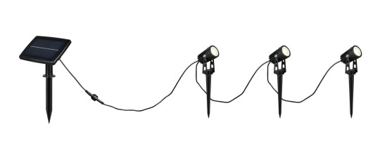 Reality R83256332 Obidos LED Strahler 3x0,5W Schwarz Matt IP44 neutralweiss