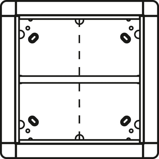 Ritto 1881570 Unterputzrahmen 4 Modulplätze quadratisch, weiß