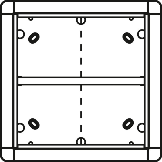 Ritto 1883520 Aufputzrahmen 4 Modulplätze quadratisch, silber