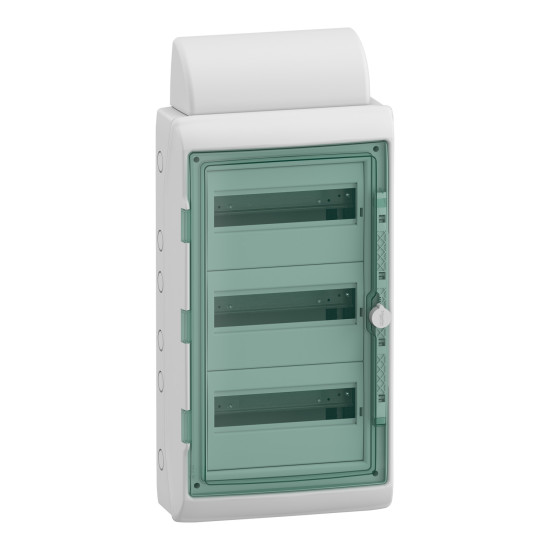 Schneider Electric 13435DE Verteiler für Reiheneinbaugeräte, Mureva Feuchtraumverteilertechnik, 3x12 reihen, Steckklemmen